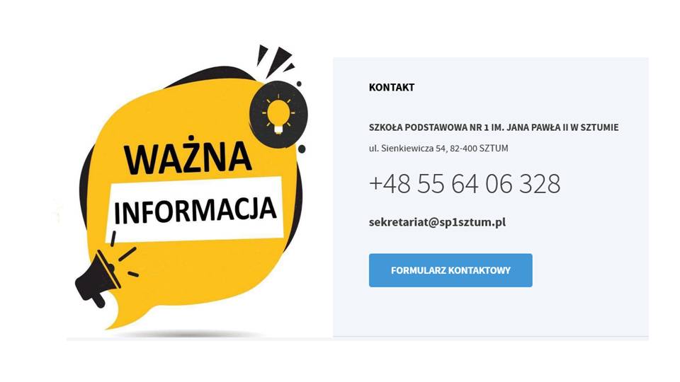 Sekretariat szkolny ponownie otwarty